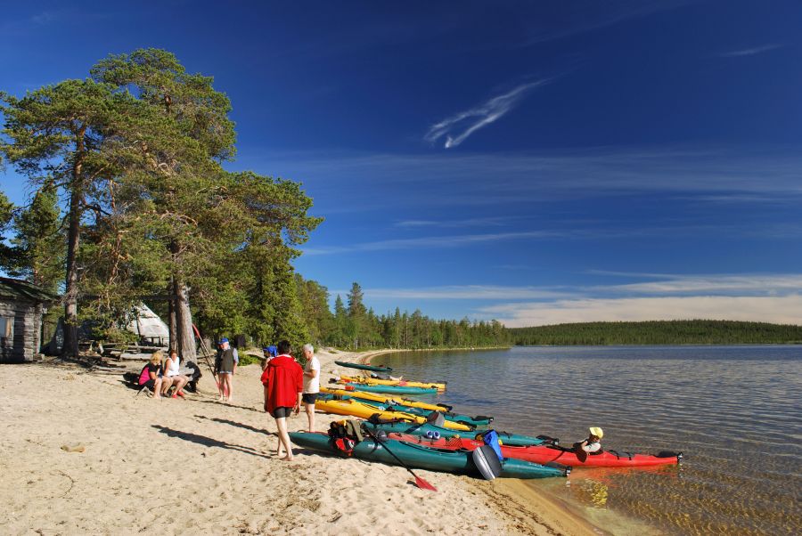 Plaża, dzika plaża
Finlandia - Laponia, Pallasjarvi
lipiec
