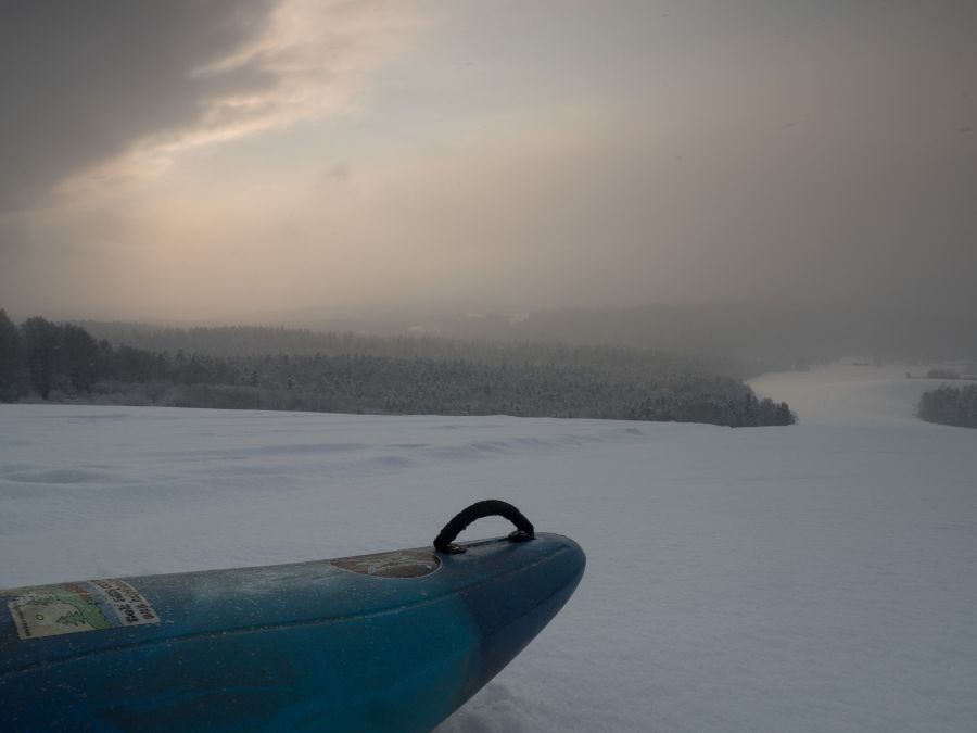 i zaraz zjazd
snow kayaking '21 na szybowisku w Bezmiechowej 
