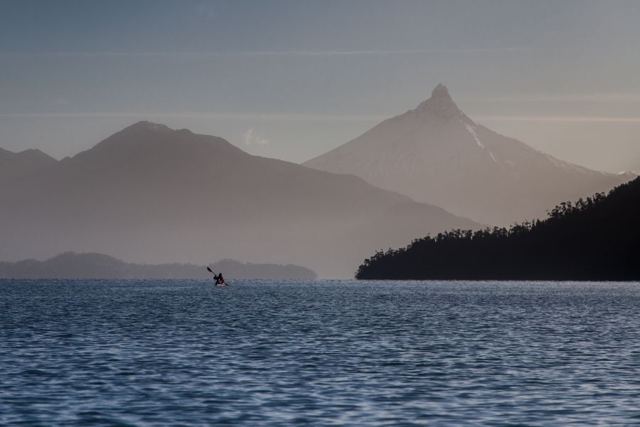 Puntiagudo
arek
na lago Todos los Santos, podczas trawersu od Pacyfiku do Atlantyku.
widok na wulkan Puntagudo.
