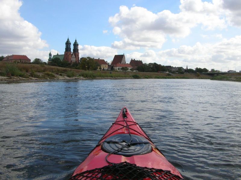 Nareszcie w domu!
Warta w Poznaniu -widok na Ostrów Tumski i katedrę.
